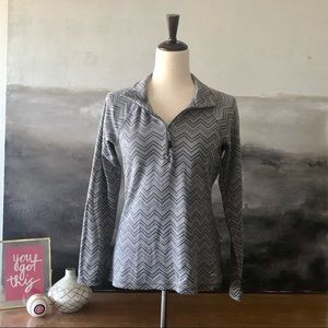 Eddie Bauer chevron quarter zip pullover